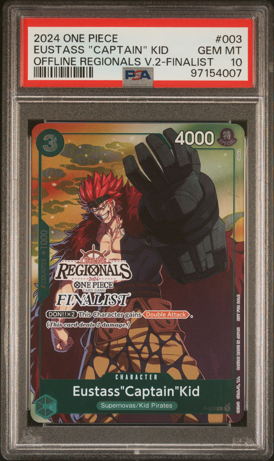 ONE PIECE SET OFFLINE REGIONALS FINALIST SERIALIZED PSA 10 SET