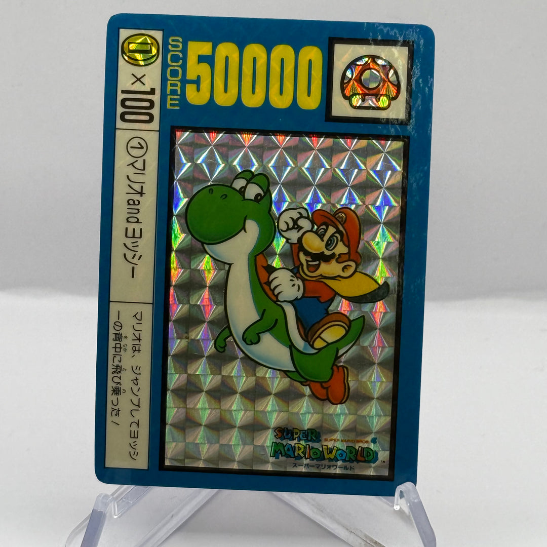 Super Mario World Yoshi Mario Foil Prism Nintendo Japanese