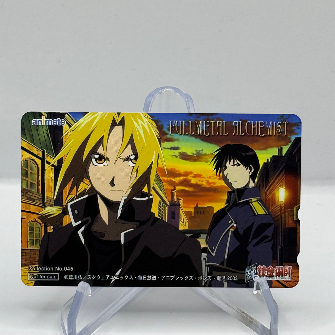 Japanese Telephone Card Fullmetal Alchemist Edward Elric Roy Mustang 2003